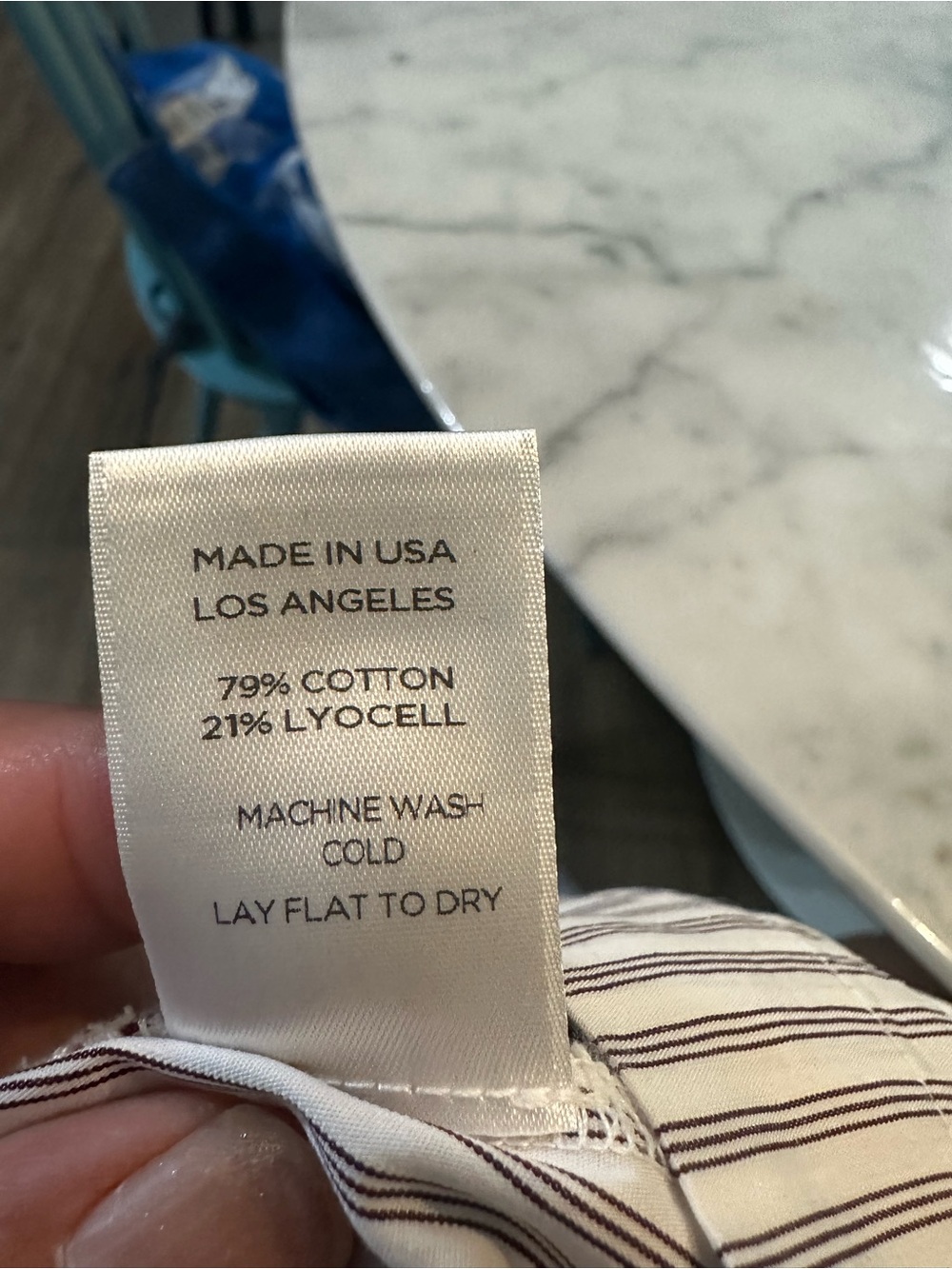 LESET White & Black Pinstripe Wide Leg Pull-On Pants Size S Made in USA - Picture 11 of 12